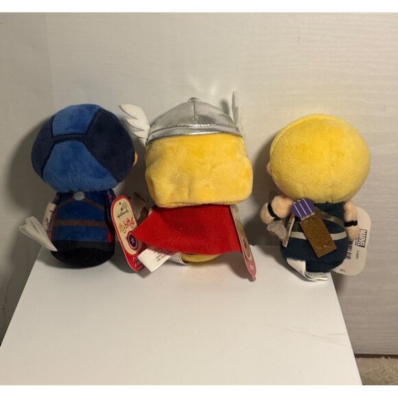 Marvel Hallmark Itty Bittys Plush Toys Set Of 3 Captain America Thor Hawkeye - Picture 2 of 12